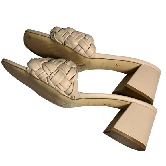 Marc Fisher Woven Faux Leather Moral Slide Sandals, Size 9.5M, Light Natural - Picture 11 of 13